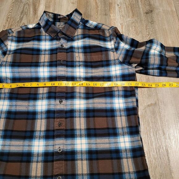 Eddie Bauer Plaid Flannel Long Sleeved Button Up Shirt Men's Size Large Tall - Picture 6 of 7